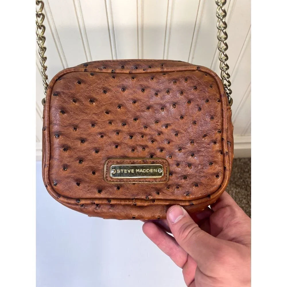 STEVE Madden ostrich print crossbody bag